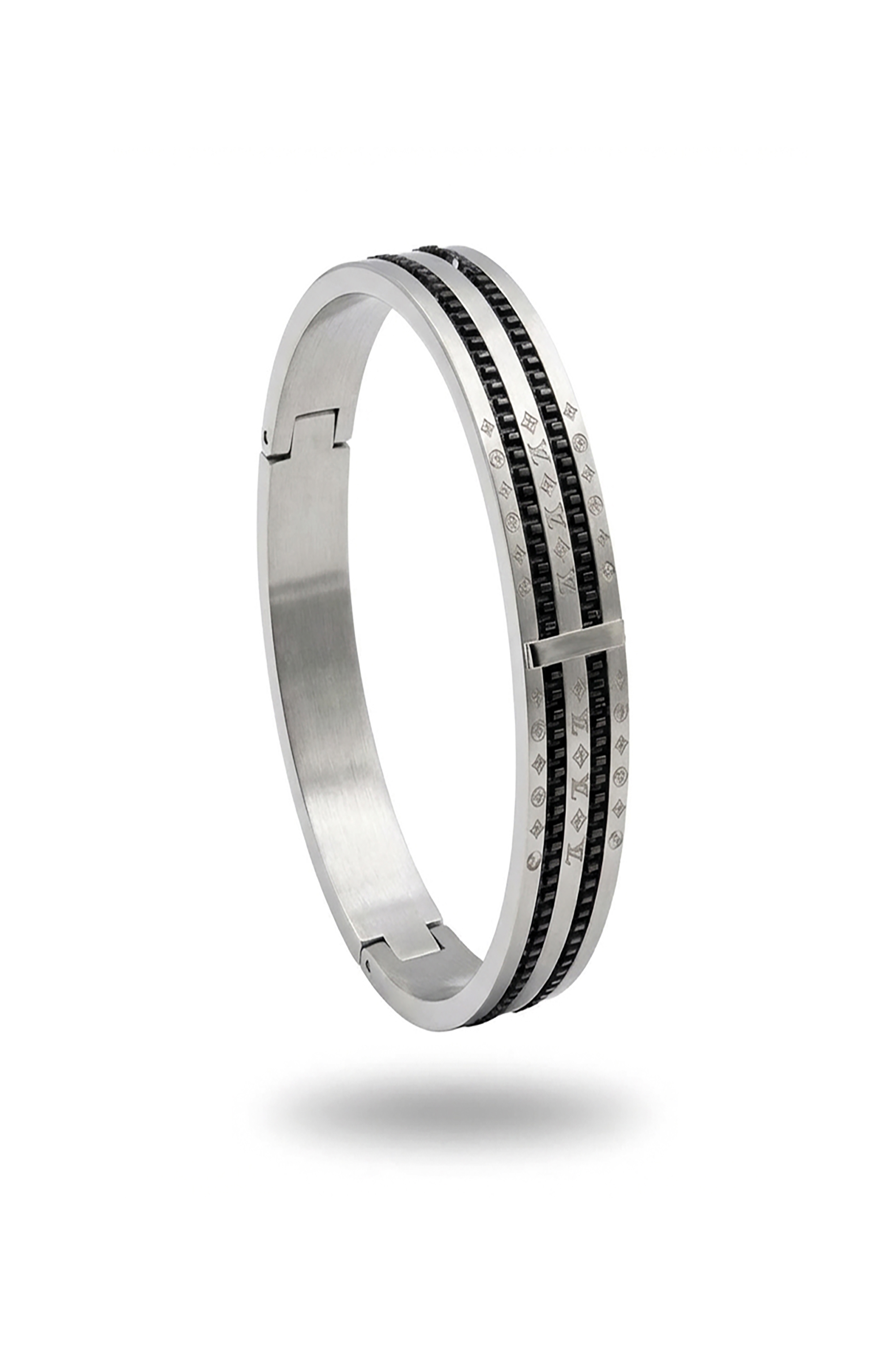 Erkek Lv Beyaz Siyah Kelepçe