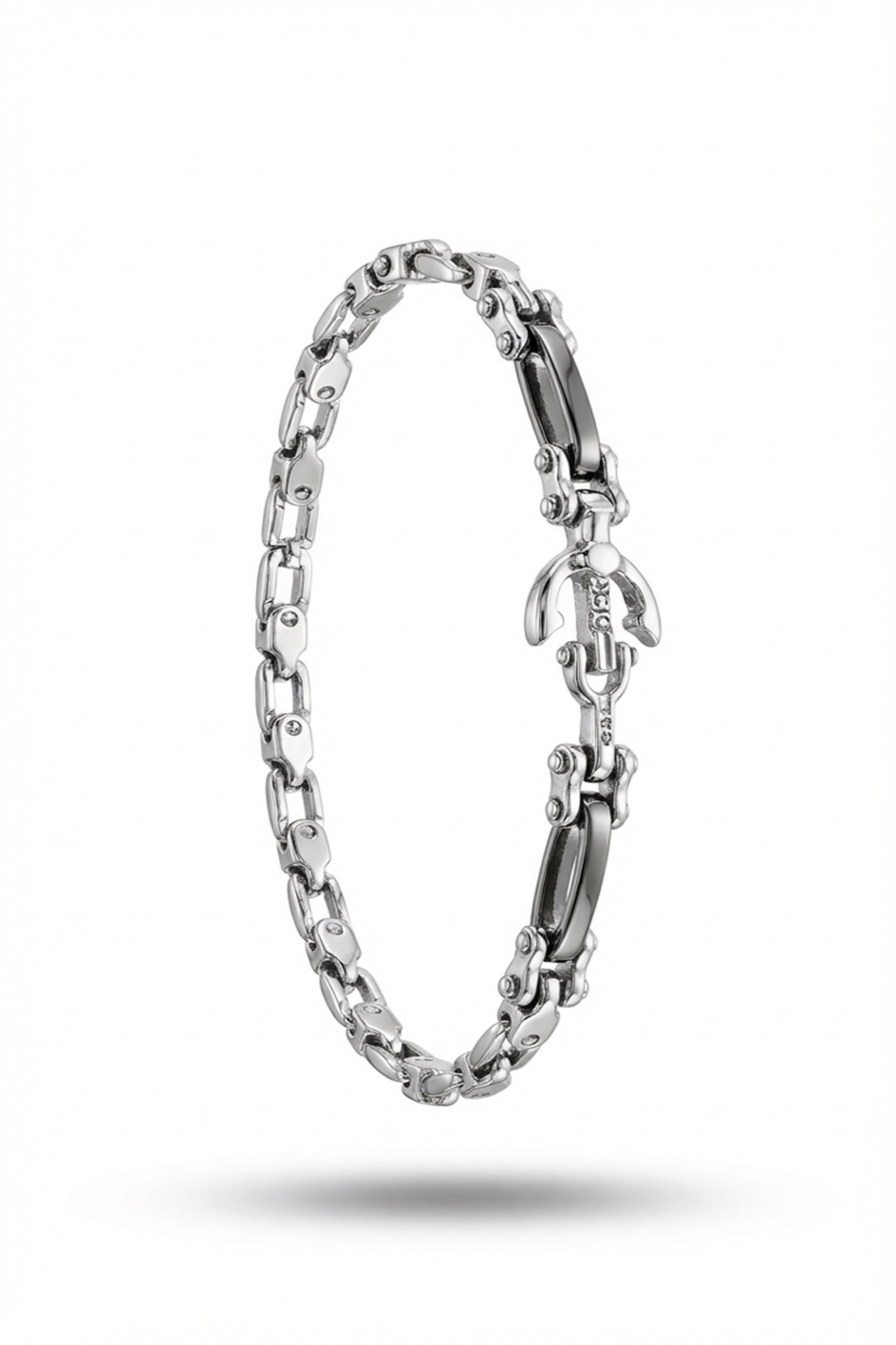 Erkek Çapa Figürlü Beyaz İnce Bileklik