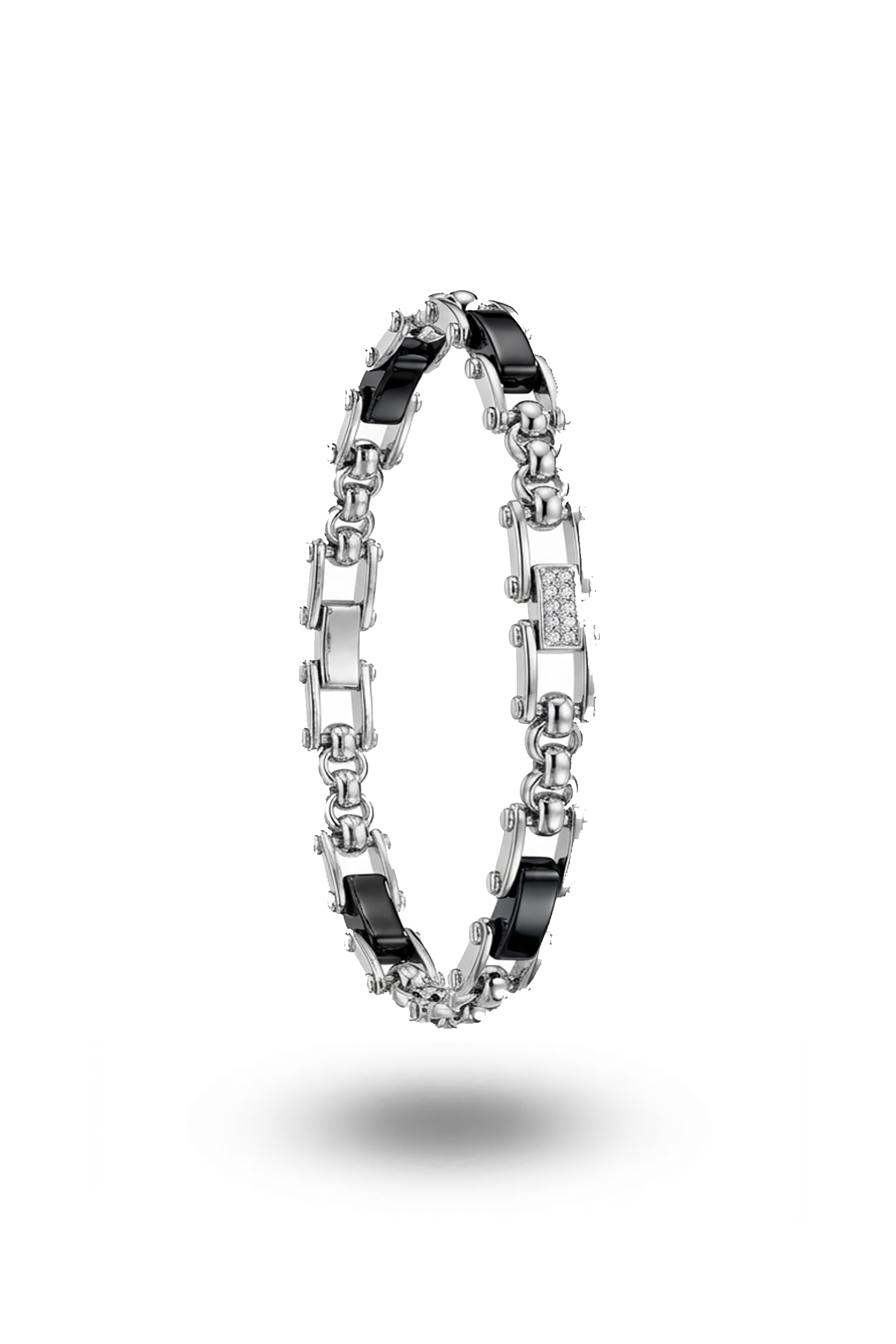 Erkek Mtl Beyaz Göbeği Taşlı Bileklik