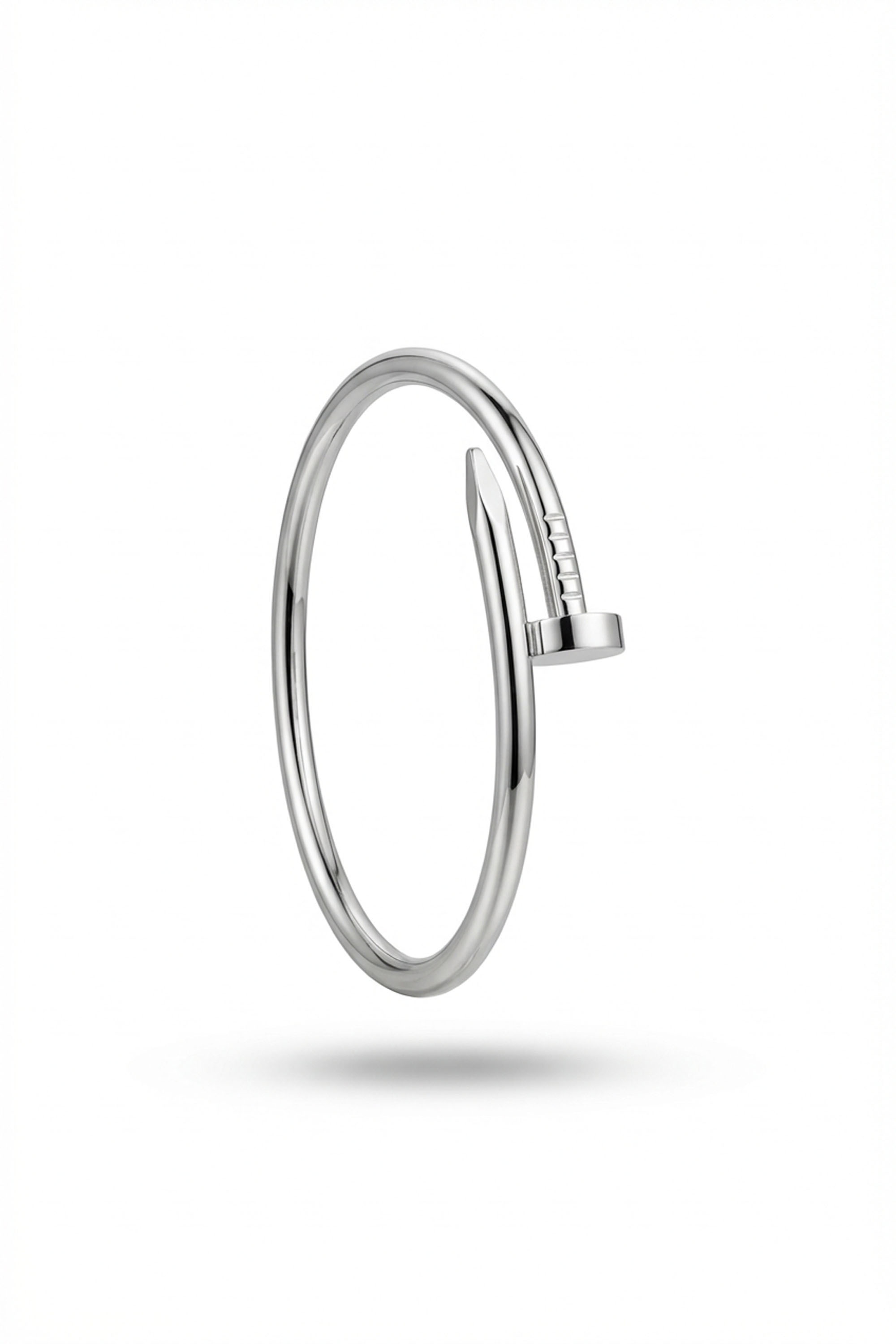 Erkek Çivili Bulgari Beyaz Kelepçe