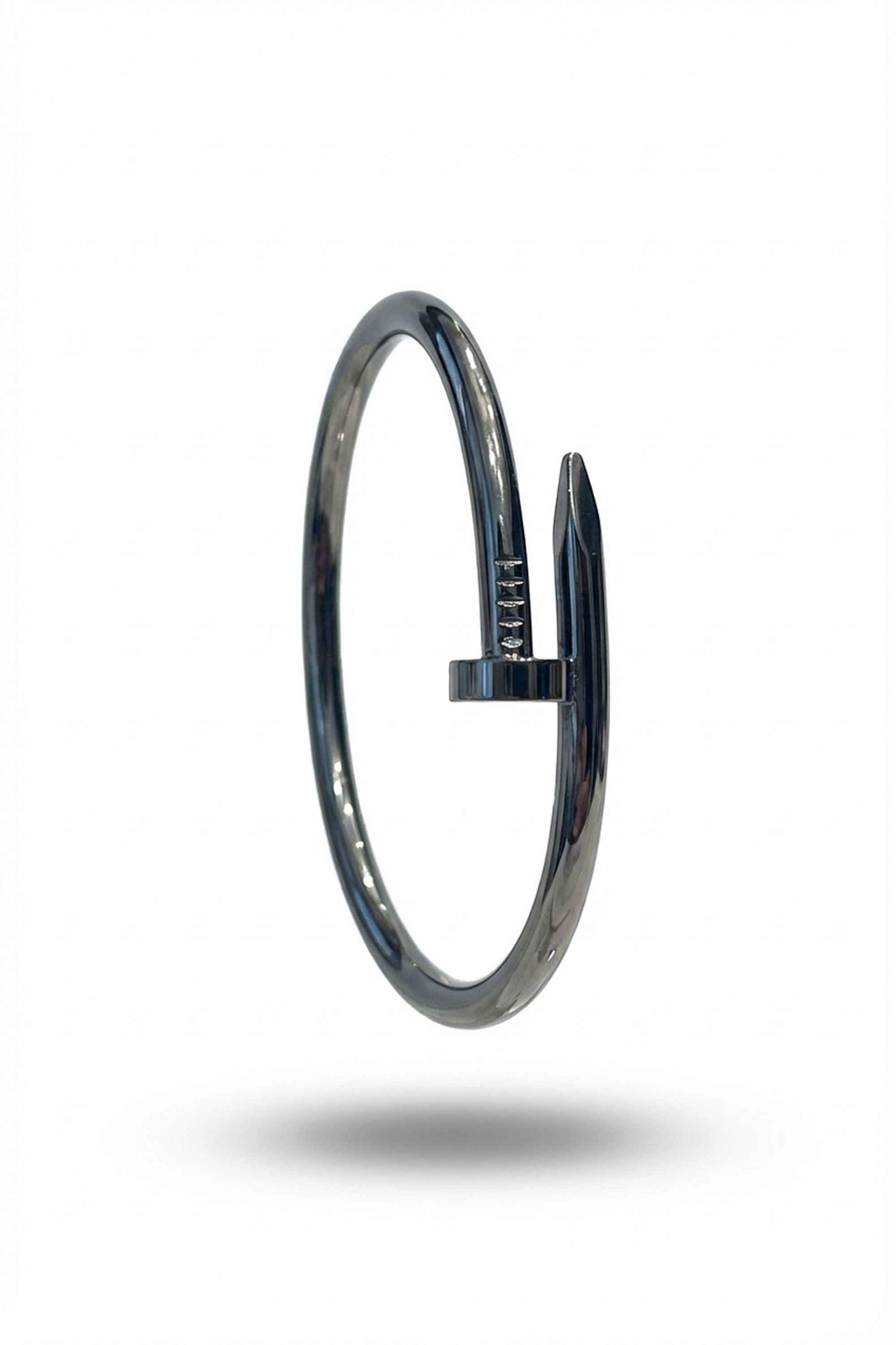 Erkek Çivili Bulgari Siyah Kelepçe