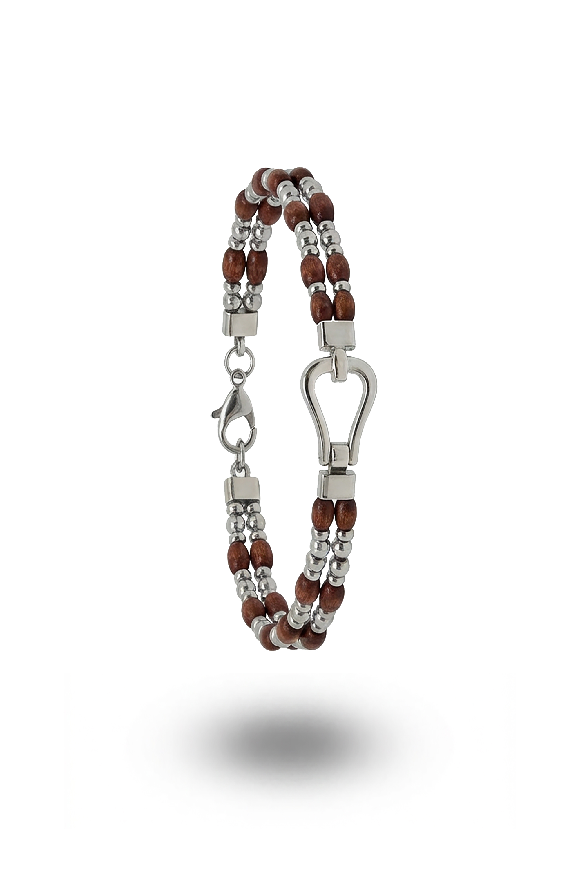 Erkek Naturel Çiftli Kahve Renkli Bileklik